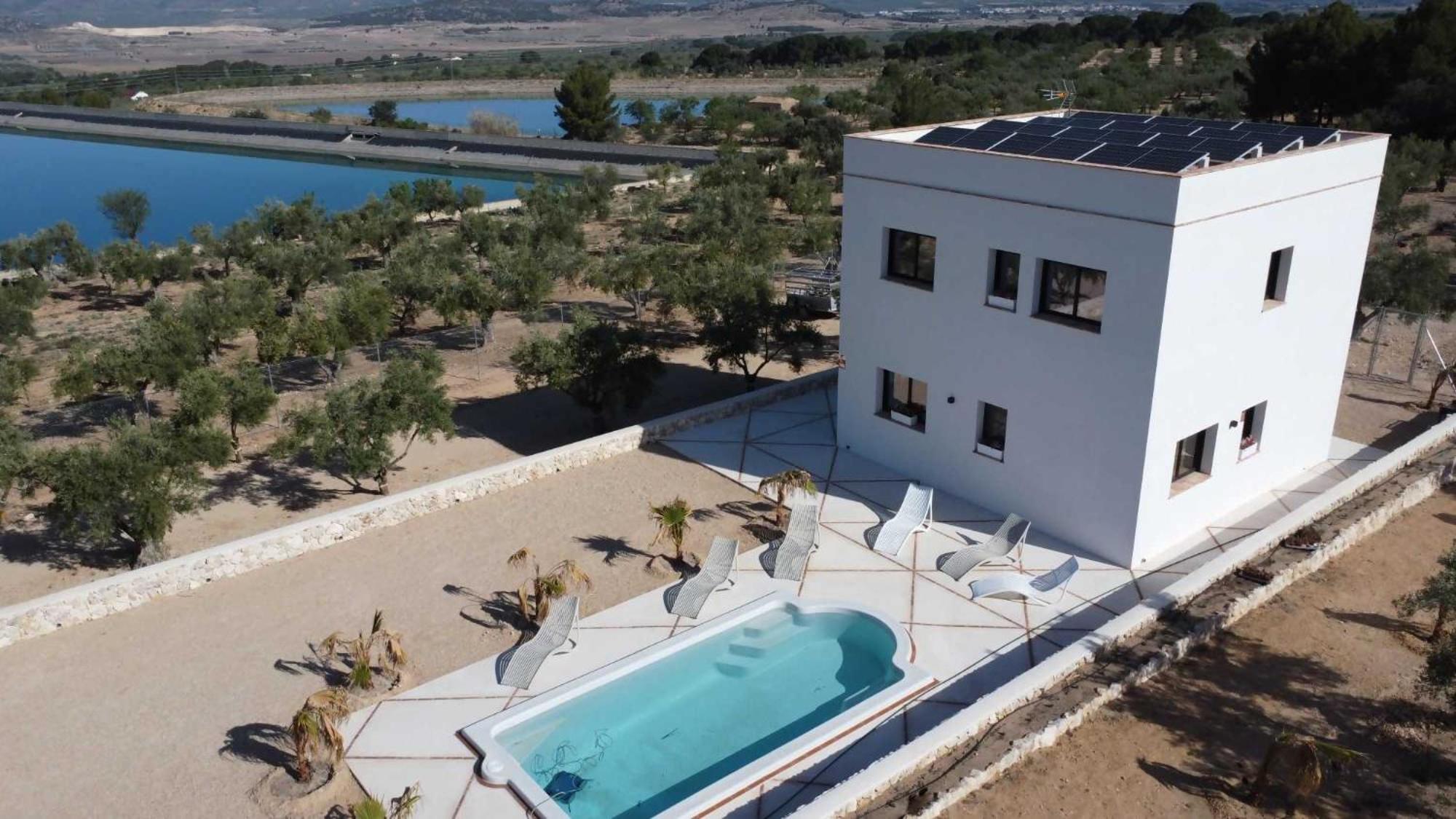 Casita Del Embalse Con Encanto Biar Buitenkant foto